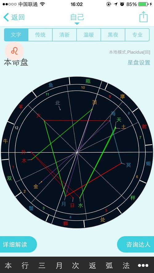 怎么查自己的个人星盘